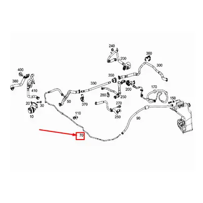 MERCEDES-BENZ C W205 Circulation Pump Return Flow Line A2058302702 NEW GENUINE