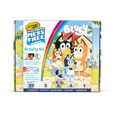 Crayola Color Wonder Bluey Activity Kit Mess Free Coloring Toddler Travel Activity Bluey Gifts B