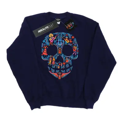 (XL, Navy Blue) Disney Mens Coco Skull Pattern Sweatshirt