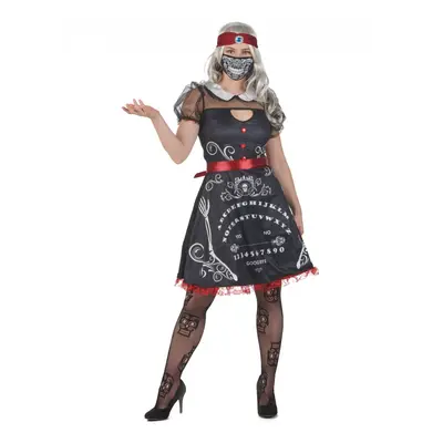 (XL) Women's black and white fortune teller costume