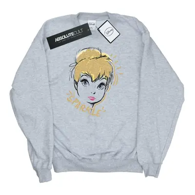 (XL, Sports Grey) Disney Womens/Ladies Tinkerbell Sparkle Sweatshirt