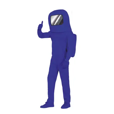 Blue video game astronaut costume for teenagers