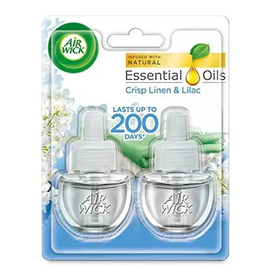 Air Wick Air Freshener Electrical Plug-In Refill, Crisp Linen and Lilac, x 19ml