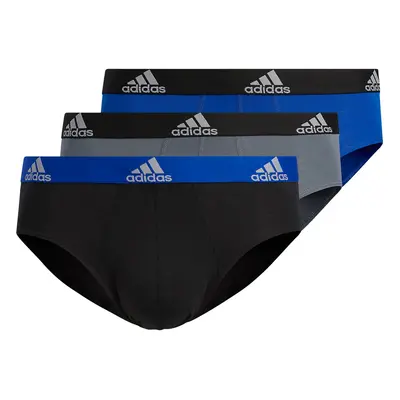 adidas Men's Stretch Cotton Brief Underwear (3-Pack) Boxed Bold Blue