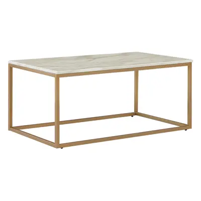 Coffee Table DELANO Marble Effect Gold