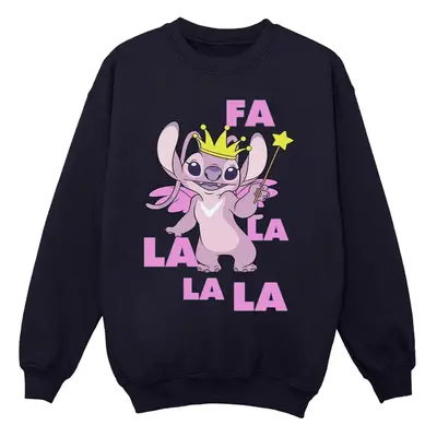 (5XL, Navy Blue) Disney Mens Lilo & Stitch Angel Fa La La Sweatshirt