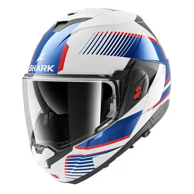 (XXL) Shark OXO Flip Up Helmet Sikter White / Blue / Red