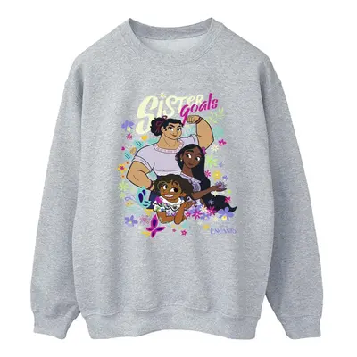 (M, Sports Grey) Disney Womens/Ladies Encanto Sister Goals Sweatshirt