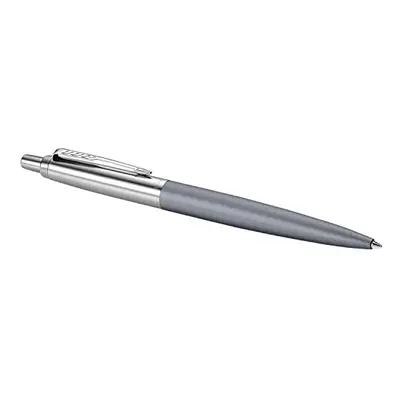 Parker Jotter Ballpoint Pen | Alexandra Matte Grey with Chrome Trim | Medium Point Blue Ink | Gi