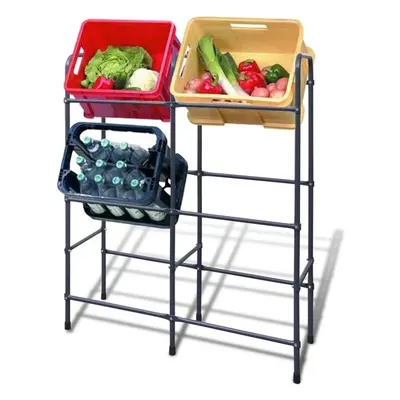 Steel Shelf for Crates Grocery Drink Crates Storage Household Office