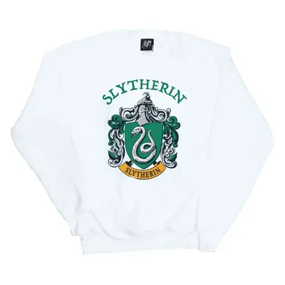 (S, White) Harry Potter Womens/Ladies Slytherin Crest Sweatshirt