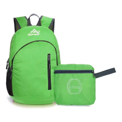 (Green) 22L Outdoor Folding Backpack Waterproof Shoulder Rucksack Storage Bag Men Women Sports T