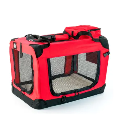 (Medium Red) KCT Fabric Pet Carrier Crates