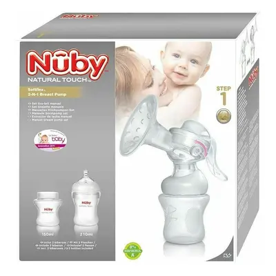 Nuby Breast Pump Natural Touch New Born Baby Softflex 2-N-1 Milk