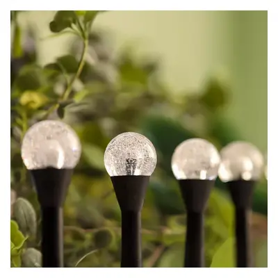 Solar LED Stake Lights Multi Coloured Ball Garden