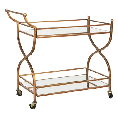 Kitchen Trolley LARINO Metal Gold