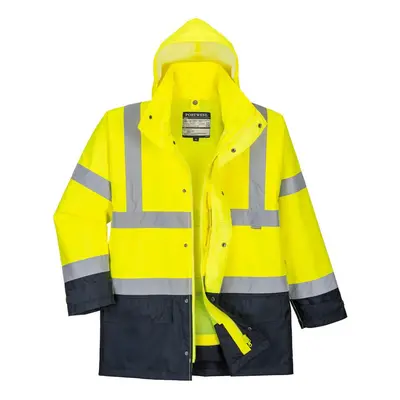 (L, Yellow/Navy) Portwest Mens Executive In Hi-Vis Jacket