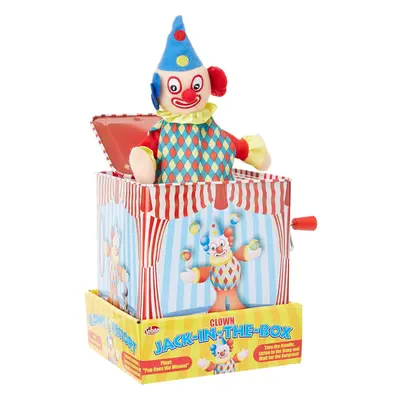 Tobar Clown Jack in the Box Traditional Tin Toy, Assorted Colour