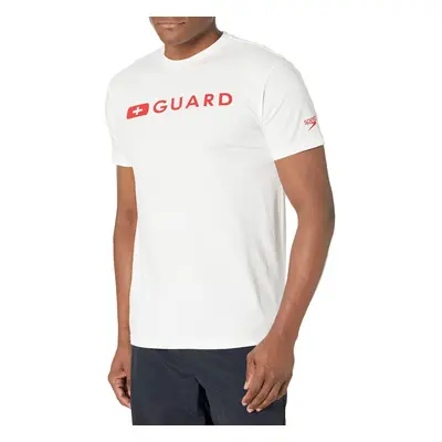 Speedo Men's Guard Short Sleeve T-Shirt White Large