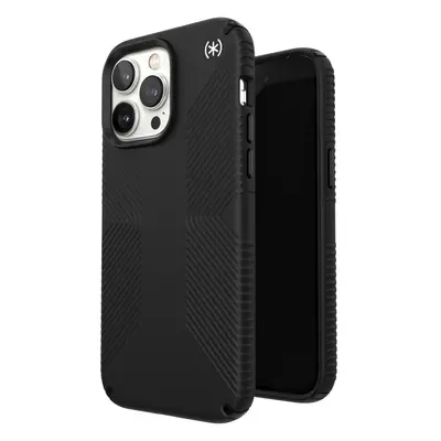 Speck Presidio2 Grip - Non-Slip iPhone Pro Max Case (Black/Black/Wh