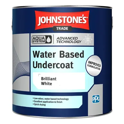 Johnstones Trade Aqua System Water Based Undercoat Paint 1l Brilliant White