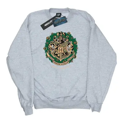 (L, Sports Grey) Harry Potter Mens Christmas Wreath Sweatshirt