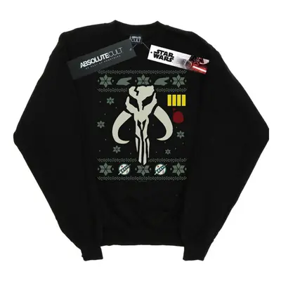 (L, Black) Star Wars Mens Christmas Bantha Skull Sweatshirt