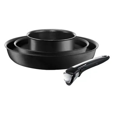 TEFAL Ingenio L3209645 4-Piece Cookware Set - Black, Black