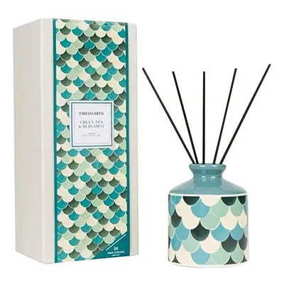 Wax Lyrical Fired Earth Ceramic Reed Diffuser - Green Tea & Bergamot