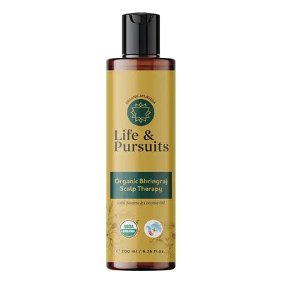 Life & Pursuits Organic Hair Growth Oil (200 ml) Herbal Scalp Therapy Oil for Thick, Strong, Hea