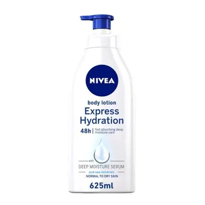 NIVEA Moistursing Body And Hand Lotion Normal & Dry Skin Express Hydration Sea Minerals 625ml