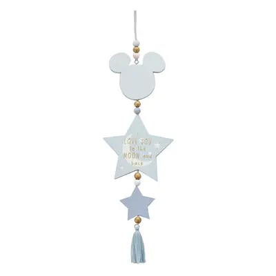 Disney Mickey Mouse Love You To The Moon & Back Hanging Baby Plaque