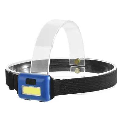 (Blue) 450LM COB LED Ultralight Headlamp Switch Modes Adjustable Camping Running 3*AAAA Battery