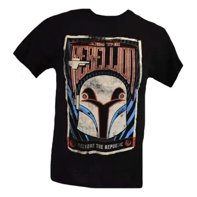 STAR WARS Join The Rebellion Restore The Republic Men's T-Shirt (XX-La