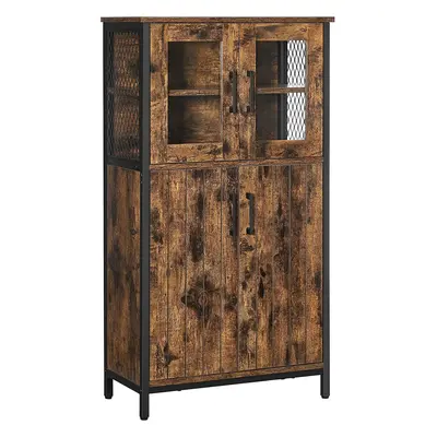 Storage Cabinet, Multipurpose Cupboard, Sideboard, Adjustable Shelf, Bathroom Cabinet, Steel Fra