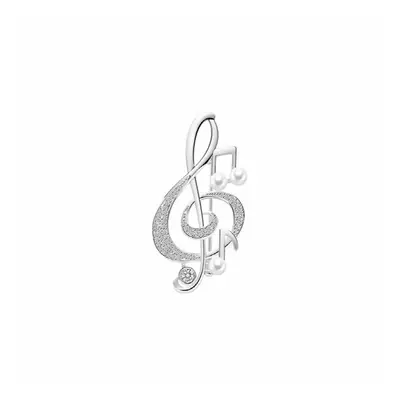 Music Note Crystal Brooches Pins Cubic Zirconia Pearl Brooch Jewelry Broche Graduation Gift