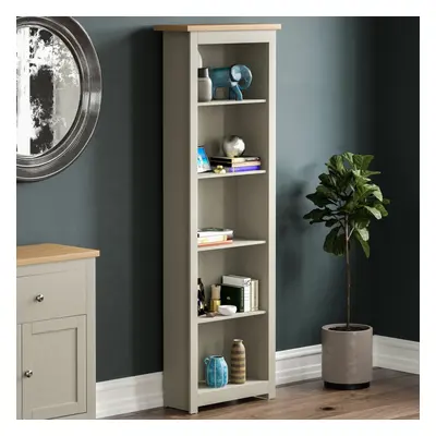 (Grey & Oak) Arlington Tier Bookcase Shelf Library Storage