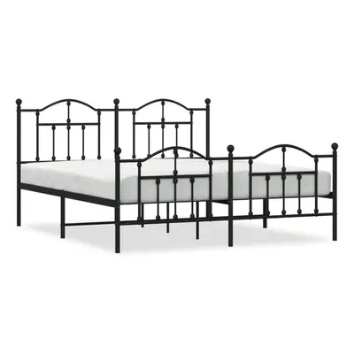 (black, x 200/with headboard & footboard) vidaXL Metal Bed Frame Bedroom Platform Bed Base Bedst