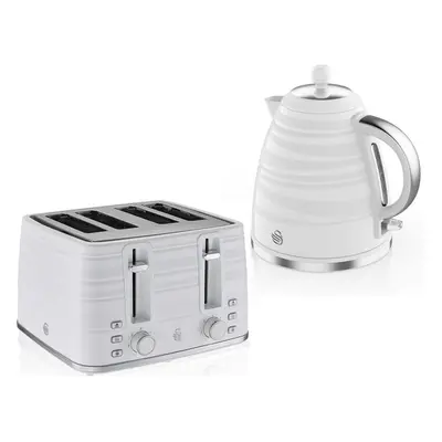 Swan Symphony White 3KW 1.7L Kettle & Slice Toaster Matching Set