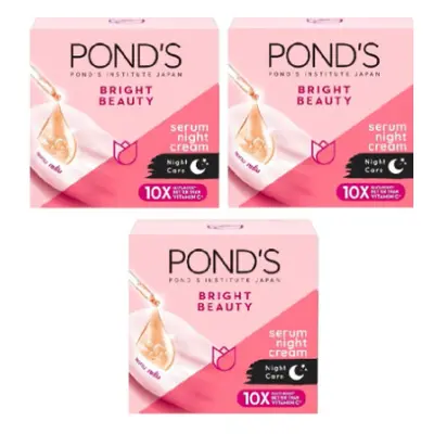 Pond's Pack of Bright Beauty Serum Night Cream With Vitamin B3 For Brighter & Glowing Skin X 50g