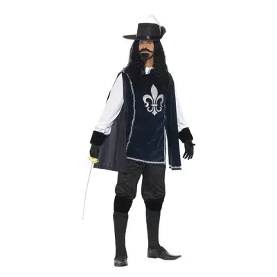 XL Adult's Musketeer Costume - Fancy Dress Mens Medieval Outfit Adult New - musketeer costume fa