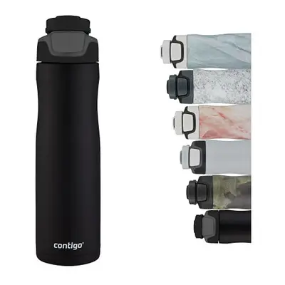 Contigo Drinking Bottle Autoseal Chill Matte Black, stainless steel water bottle with Autoseal t