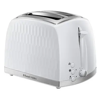 Russell Hobbs 2 Slice Toaster - Contemporary Honeycomb Design with Extra Wide Slots and High Lif