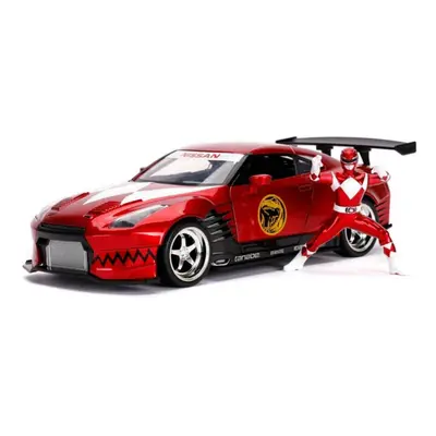 Jada Nissan GT-R (R35) Candy Red and Red Ranger Diecast Figurine \Power Rangers\" 1/24 Diecast M