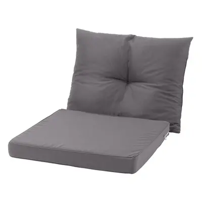 (Dark Grey) 2Pcs Outdoor Sofa Cushion Backrest Set