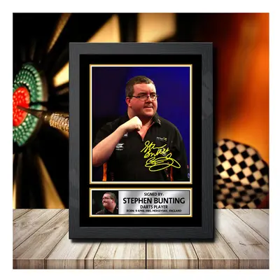 (A3 BLACK FRAMED) STEPHEN BUNTING - DARTS PLAYER - Signed by Autographed Poster Print | Wall Art