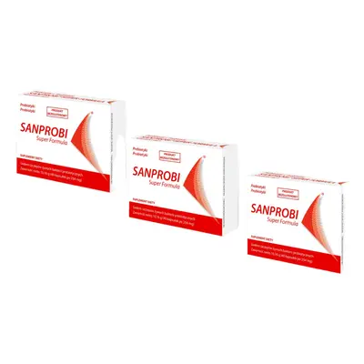 3 x SANPROBI SUPER FORMULA PROBIOTICS & PREBIOTICS CAPSULES