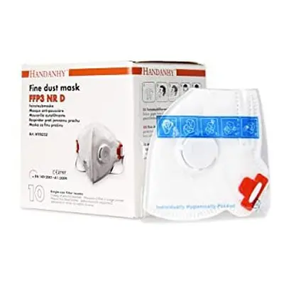 Handanhy HY8232 (x10) NR D Premium Disposable Respirator - FFP3 Face Masks with Exhalation Valve