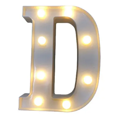 (D) LED English Letter And Symbol Pattern Night Light Home Room Proposal Decor Creative Modeling