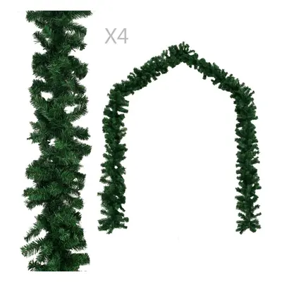 vidaXL 4x Christmas Garlands Green 270cm PVC Artificial Christmas Accessory